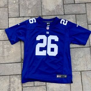 Nike NY Giants Royal Jersey #26 Saquon Barkley Youth Large